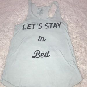 lets stay in bed tank